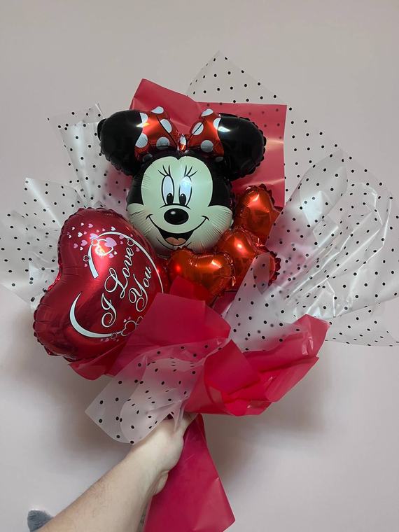 Héliové balónky s fóliovou Minnie Mouse
